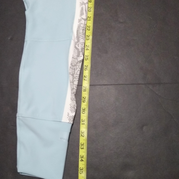 STELLA McCARTNEY Run Tight blue snake print accent leggings, M - Picture 7 of 14